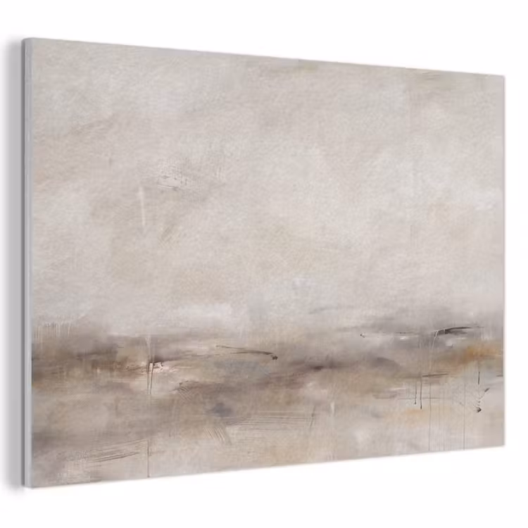 Akoestisch schilderij - Abstrakt - Landschap - Modern - Beige - Kunst — 1