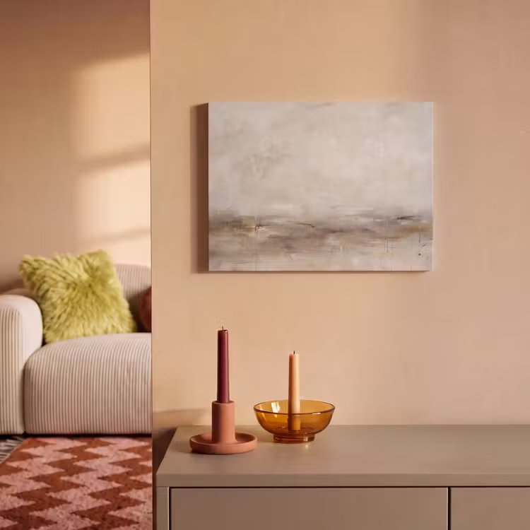 Akoestisch schilderij - Abstrakt - Landschap - Modern - Beige - Kunst — 2