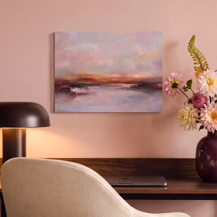 Akoestisch schilderij - Landschap - Zonsondergang - Abstract - Modern - Roze — 4