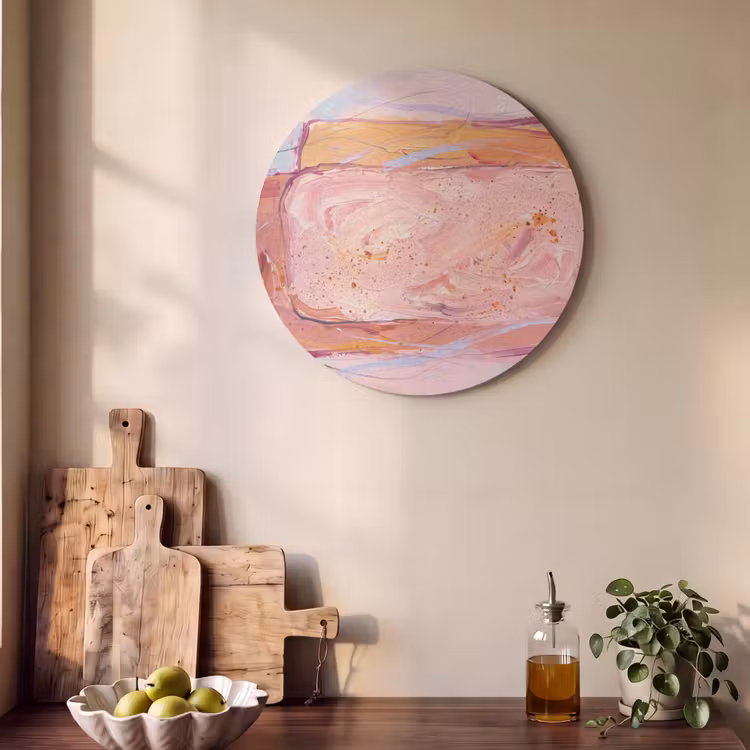 Akoestisch schilderij rond - Abstract - Vormen - Modern - Roze — 4
