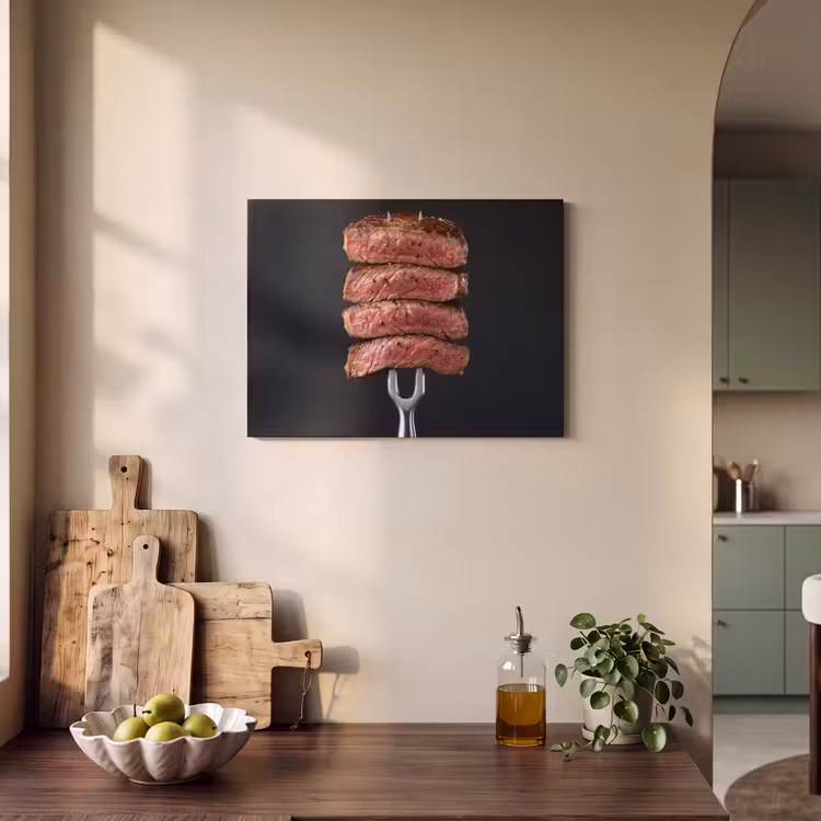 Akoestisch schilderij - Eten - Rosé - Vork — 3