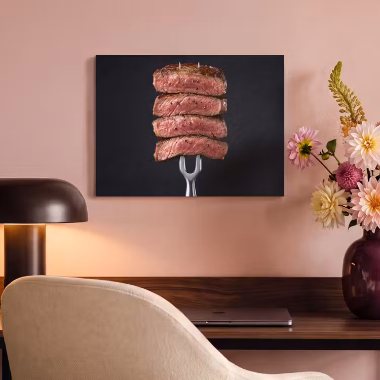 Akoestisch schilderij - Eten - Rosé - Vork — 4