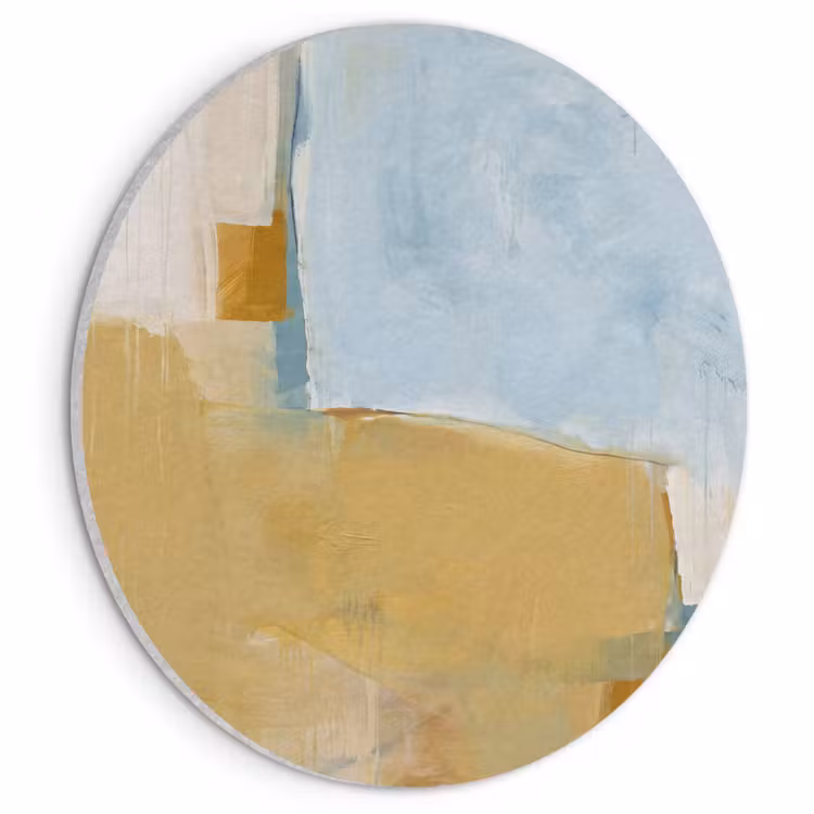 Akoestisch schilderij rond - Abstract - Kleuren - Kunst - Modern - Blauw — 1