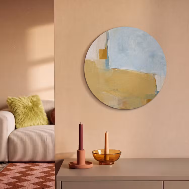 Akoestisch schilderij rond - Abstract - Kleuren - Kunst - Modern - Blauw — 3
