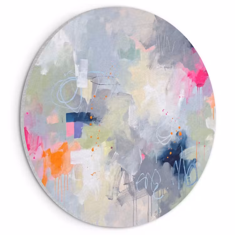 Akoestisch schilderij rond - Abstract - Kleurrijk - Modern - Kunst — 1