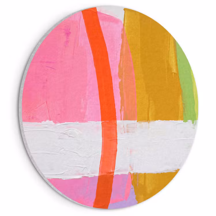Akoestisch schilderij rond - Abstract - Kleurrijk - Vormen - Modern - Kunst — 1