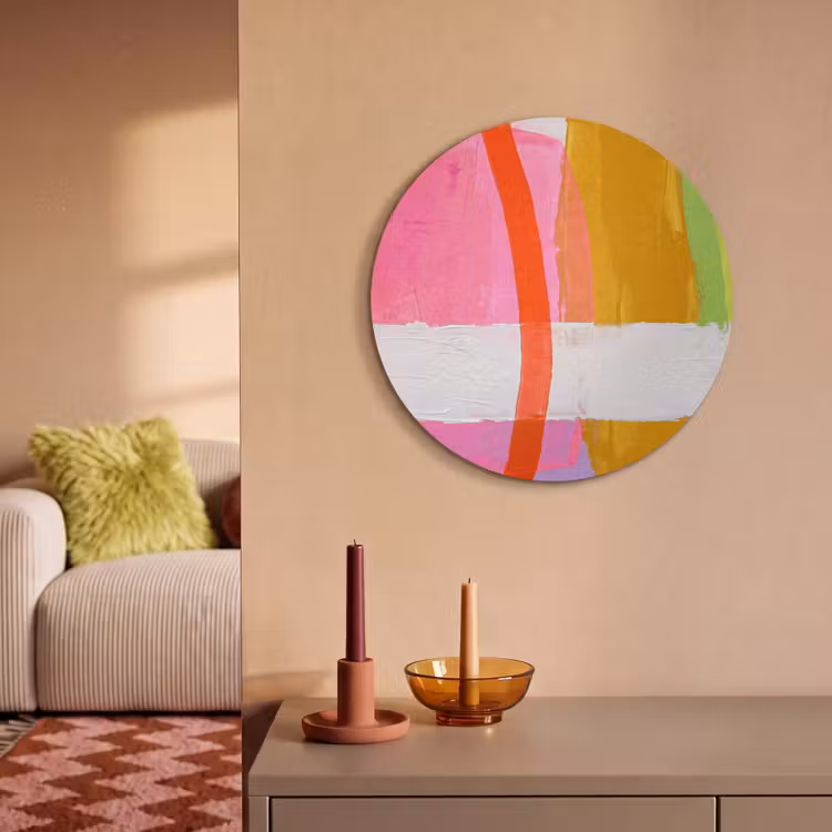 Akoestisch schilderij rond - Abstract - Kleurrijk - Vormen - Modern - Kunst — 3