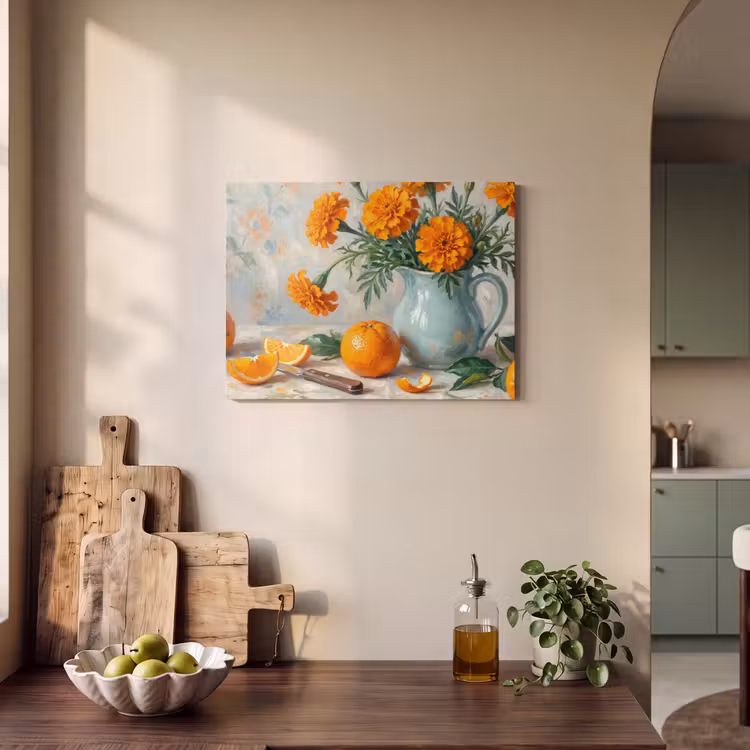 Akoestisch schilderij - Eten - Oranje - Kunst — 3