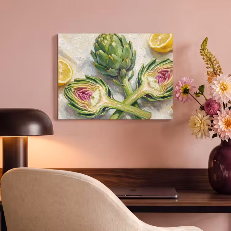 Akoestisch schilderij - Artisjok - Citroen - Eten — 4