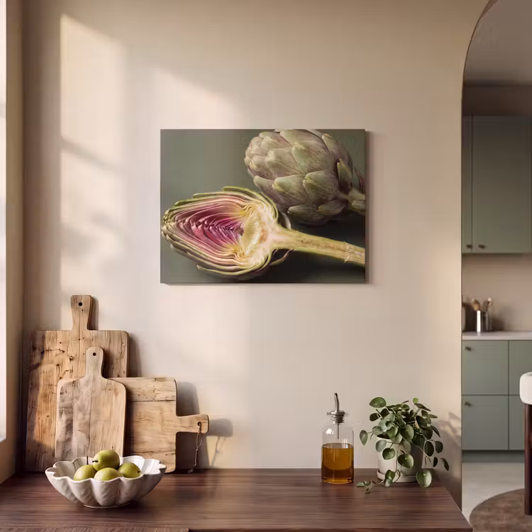 Akoestisch schilderij - Artisjok - Paars - Voedsel — 3