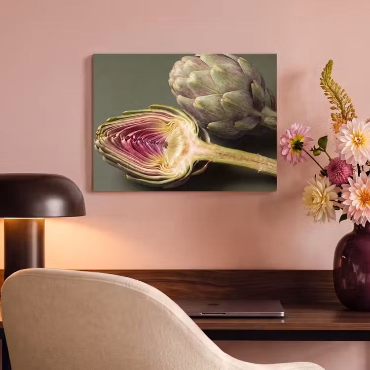 Akoestisch schilderij - Artisjok - Paars - Voedsel — 4