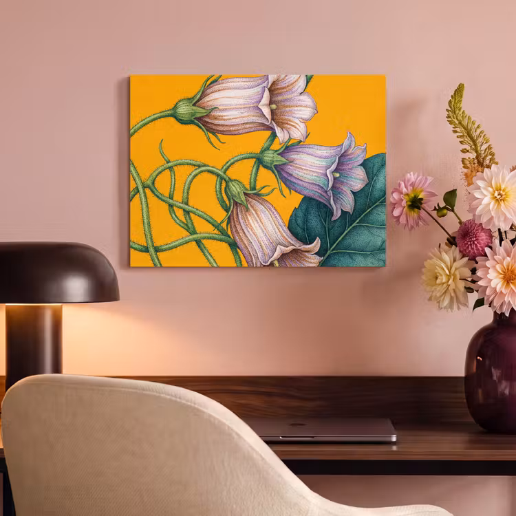 Akoestisch schilderij - Bloemen - Botanisch - Geel — 4