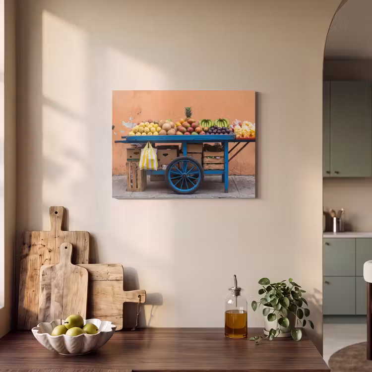 Akoestisch schilderij - Fruit - Kar - Straat — 3