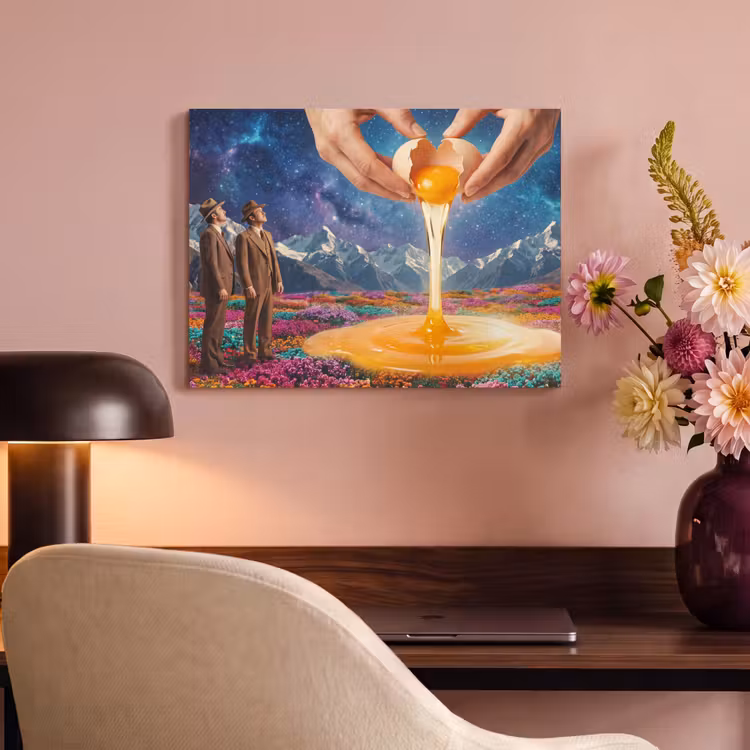 Akoestisch schilderij - Handen - Ei - Surrealisme — 4