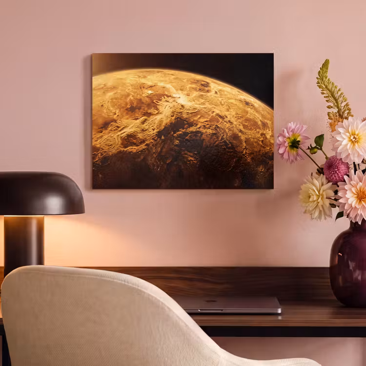 Akoestisch schilderij - Planeet - Ruimte - Oranje — 4