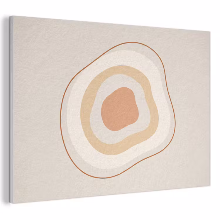 Akoestisch schilderij - Abstract - Organisch - Modern - Beige - Kunst — 1