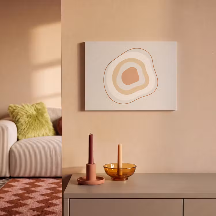 Akoestisch schilderij - Abstract - Organisch - Modern - Beige - Kunst — 2