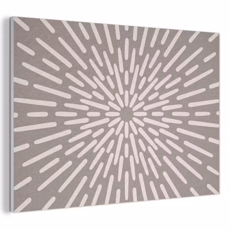 Akoestisch schilderij - Patroon - Stralen - Abstract - Modern - Grijs — 1