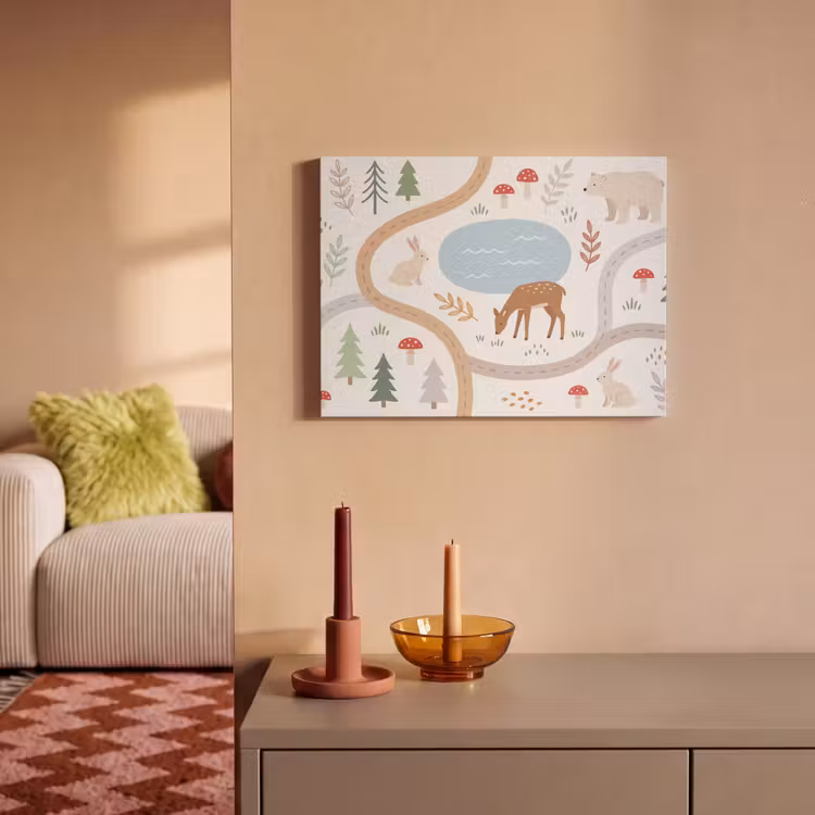 Akoestisch schilderij - Dieren - Bos - Illustratie — 2