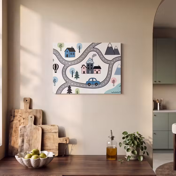 Akoestisch schilderij - Kaart - Stad - Kindvriendelijk — 3
