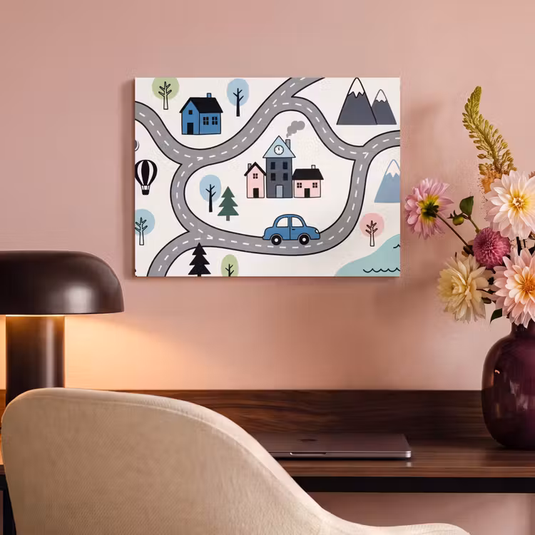 Akoestisch schilderij - Kaart - Stad - Kindvriendelijk — 4