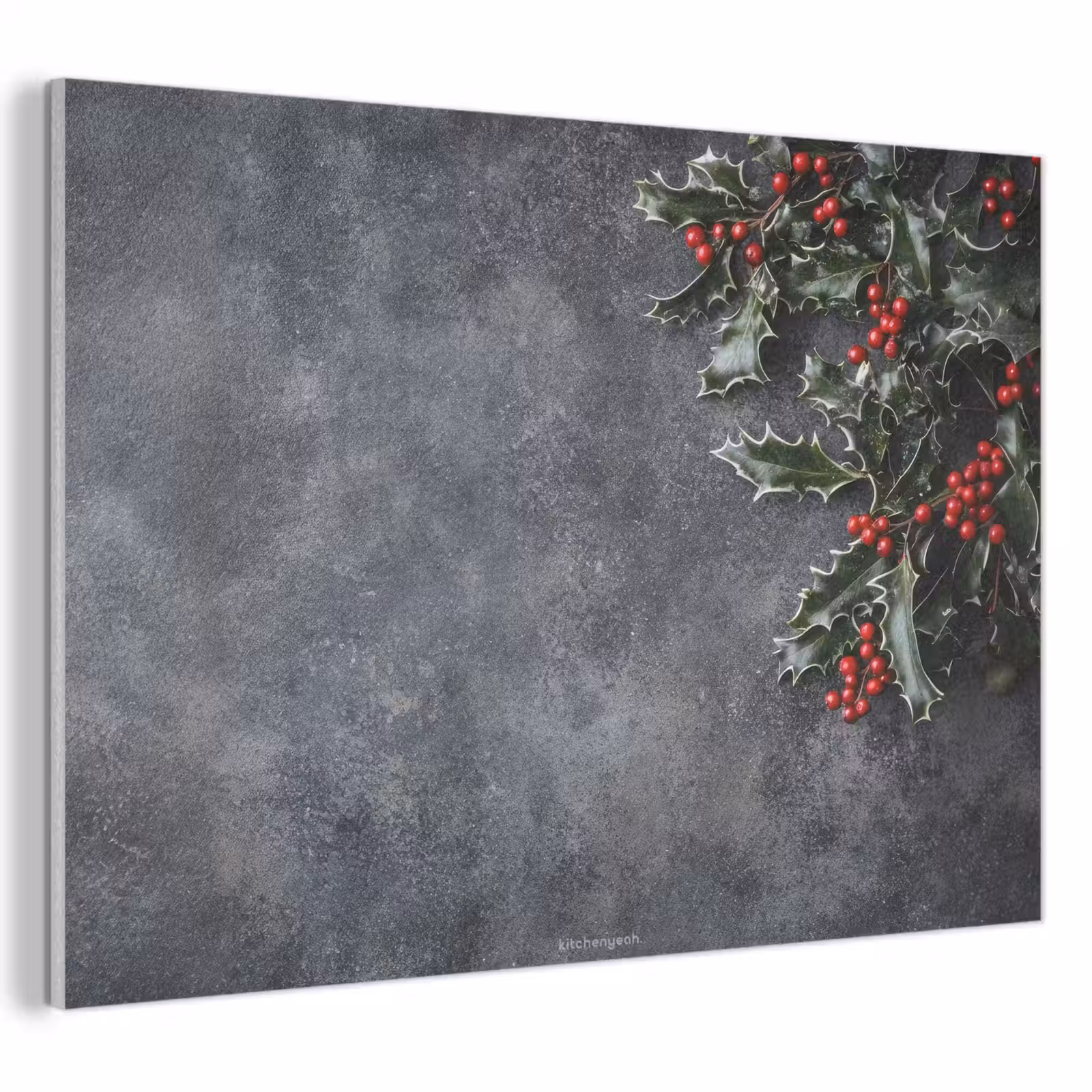 Akoestisch schilderij - Winter - Hulst - Kerst - Beton — 1
