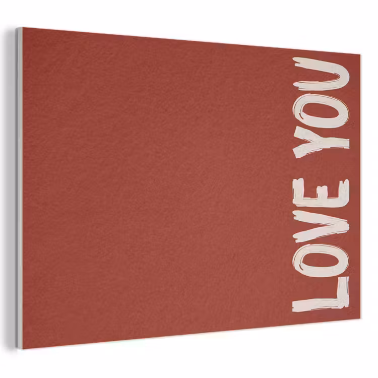 Akoestisch schilderij - Schuin - Loveyou - Rood — 1
