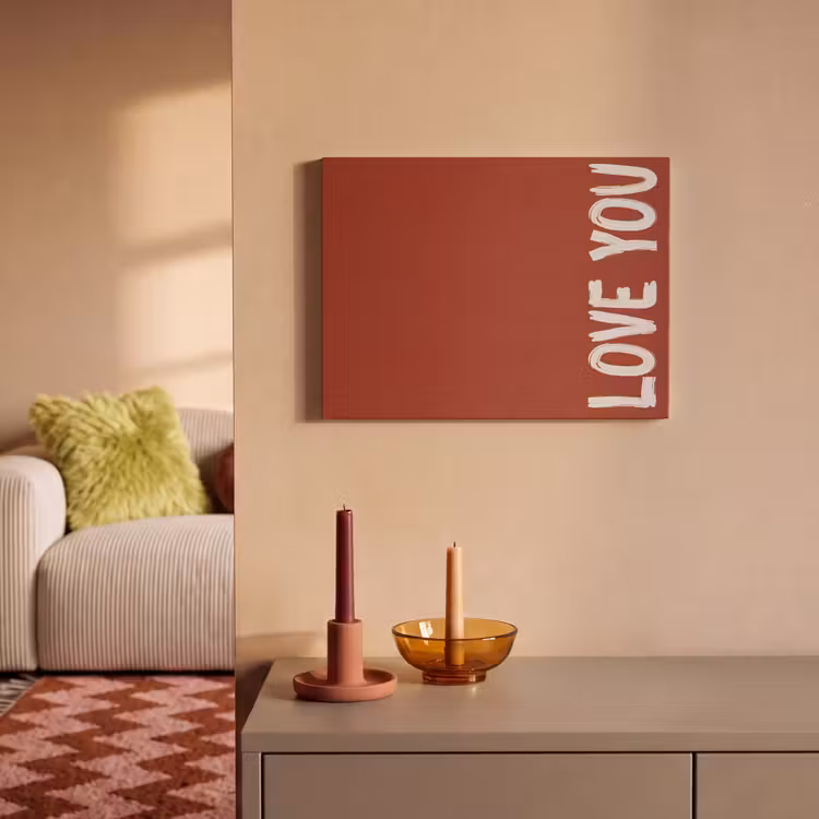 Akoestisch schilderij - Schuin - Loveyou - Rood — 2