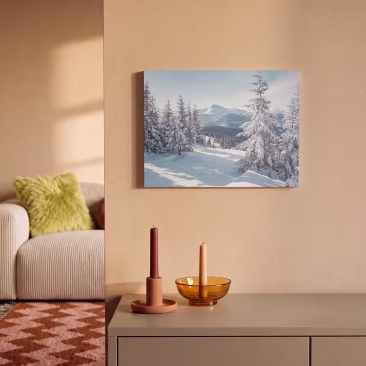 Akoestisch schilderij - Sneeuw - Winter - Landschap - Bergen — 2