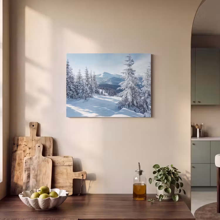 Akoestisch schilderij - Sneeuw - Winter - Landschap - Bergen — 3