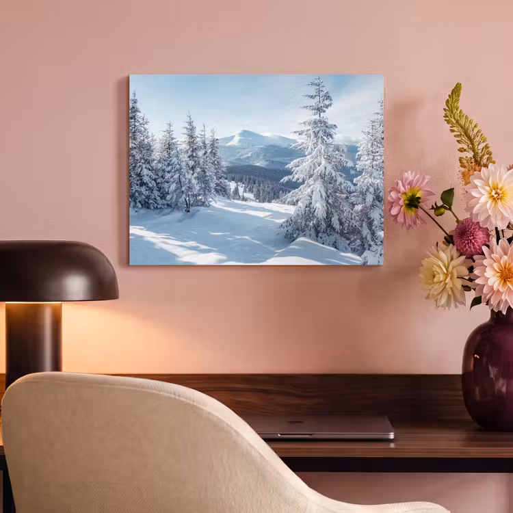 Akoestisch schilderij - Sneeuw - Winter - Landschap - Bergen — 4
