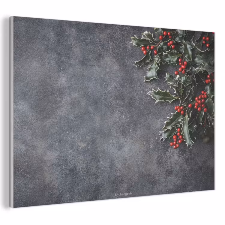 Akoestisch schilderij - Winter - Hulst - Kerst - Beton — 1
