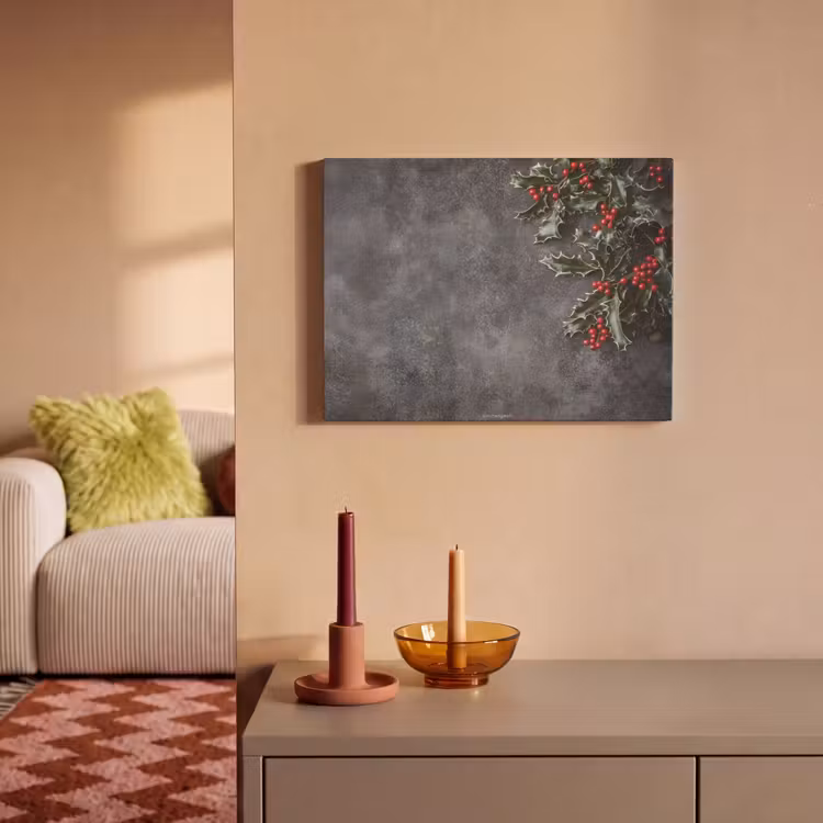 Akoestisch schilderij - Winter - Hulst - Kerst - Beton — 2