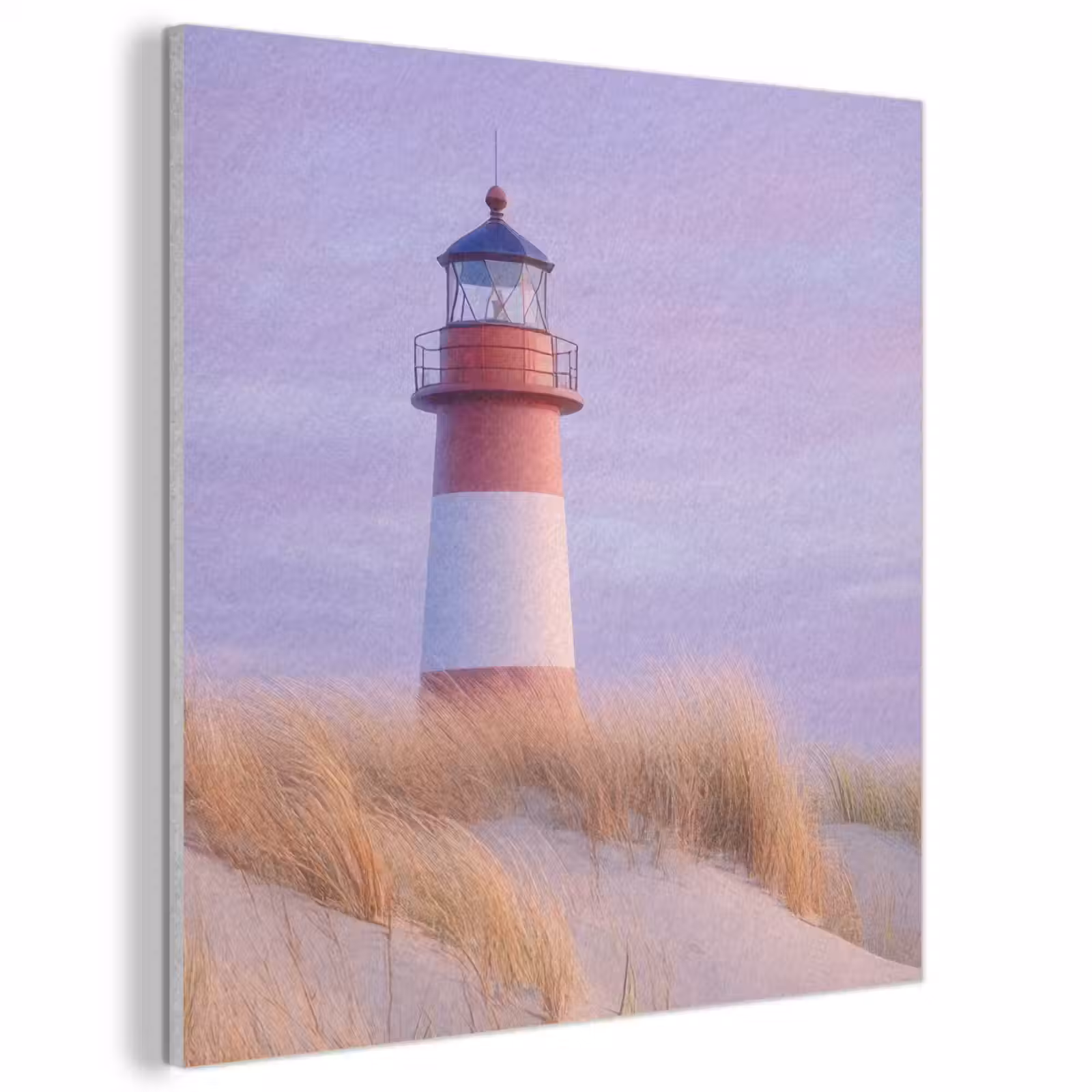 Akoestisch schilderij - Vuurtoren - Duinen - Zonsondergang — 1