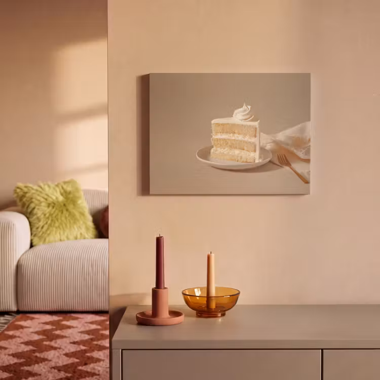 Akoestisch schilderij - Vanilletaart - Cake - Romig — 2