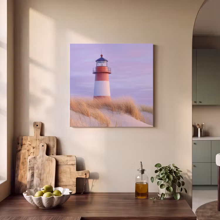 Akoestisch schilderij - Vuurtoren - Duinen - Zonsondergang — 3