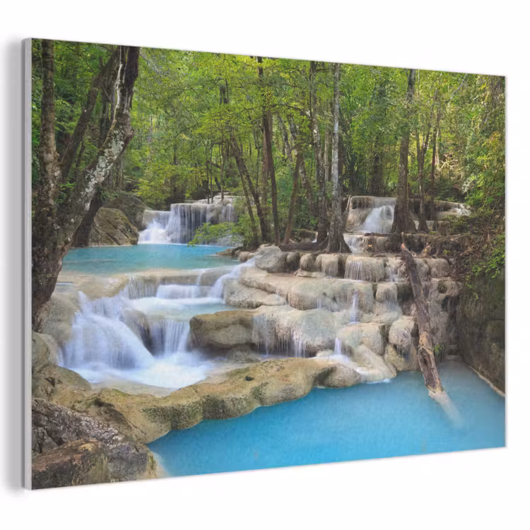 Akoestisch schilderij - Waterval - Natuur - Rivier - Bos - Water — 1