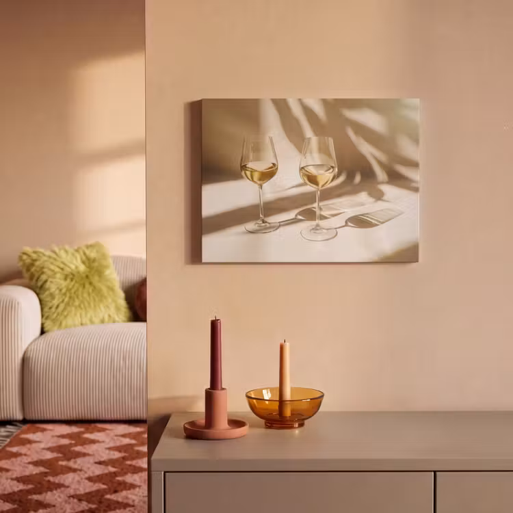 Akoestisch schilderij - Wijn - Wijnglazen - Wit — 2