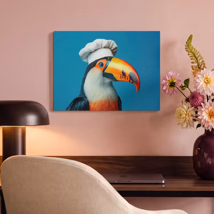 Akoestisch schilderij - Toekan - Papegaai - Vogel - Koksmuts — 4