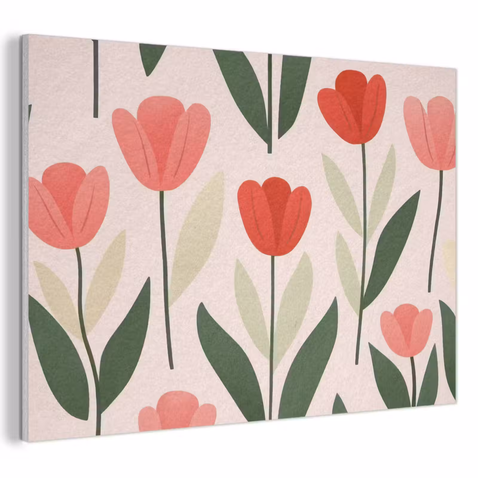 Akoestisch schilderij - Tulpen - Modern - Roze — 1