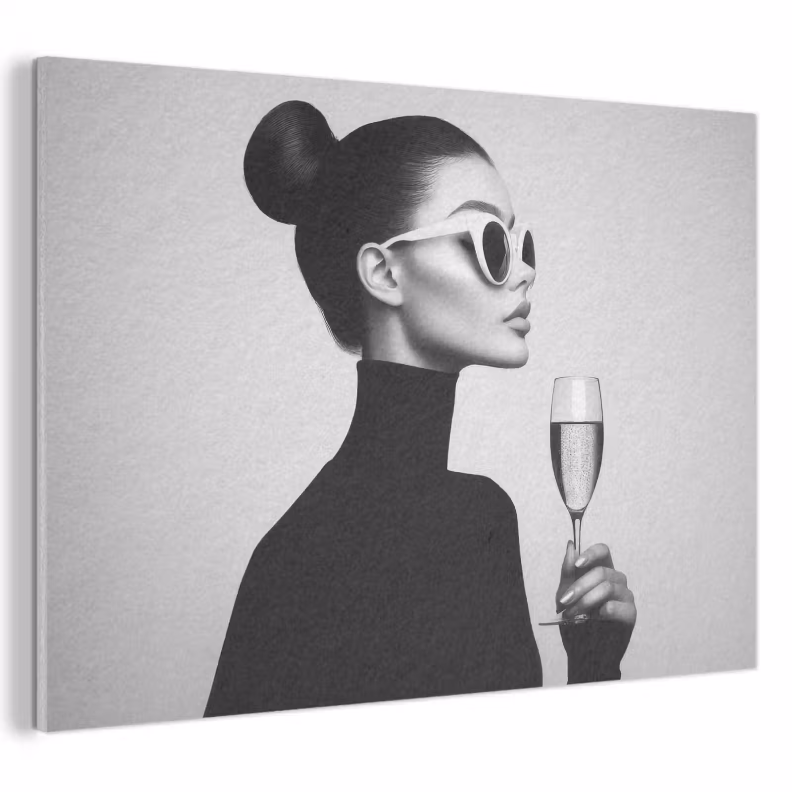 Akoestisch schilderij - Vrouw - Champagne - Modern — 1