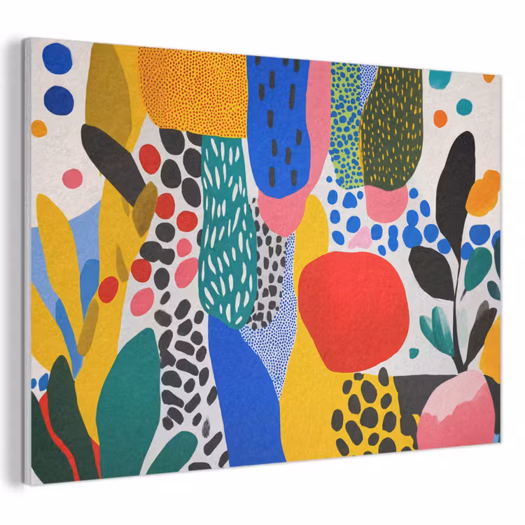 Akoestisch schilderij - Stippen - Vormen - Modern - Kleuren — 1