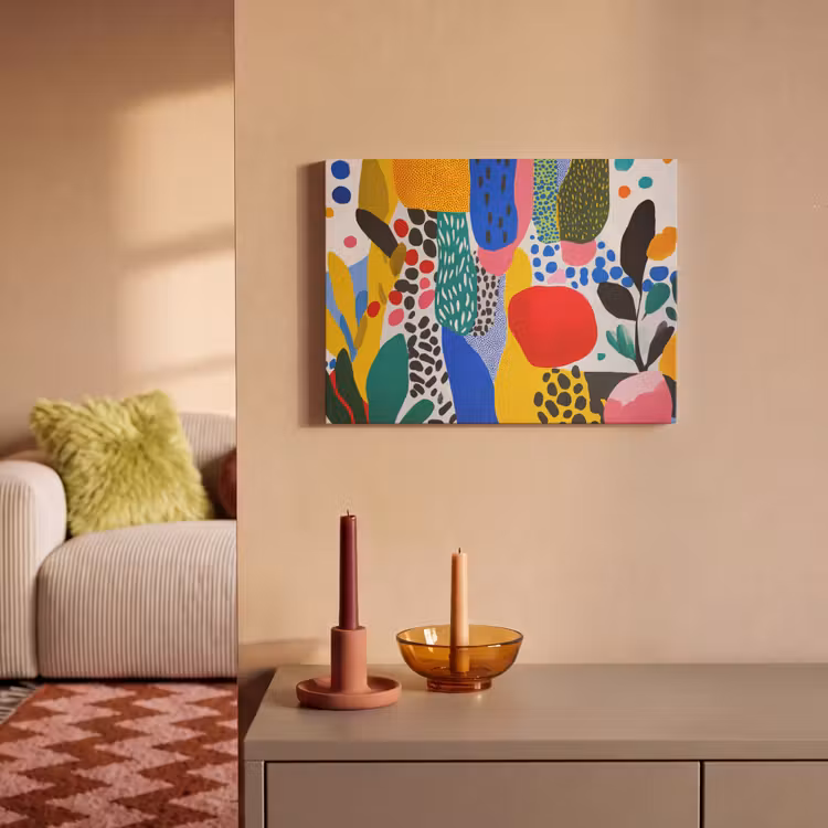 Akoestisch schilderij - Stippen - Vormen - Modern - Kleuren — 2