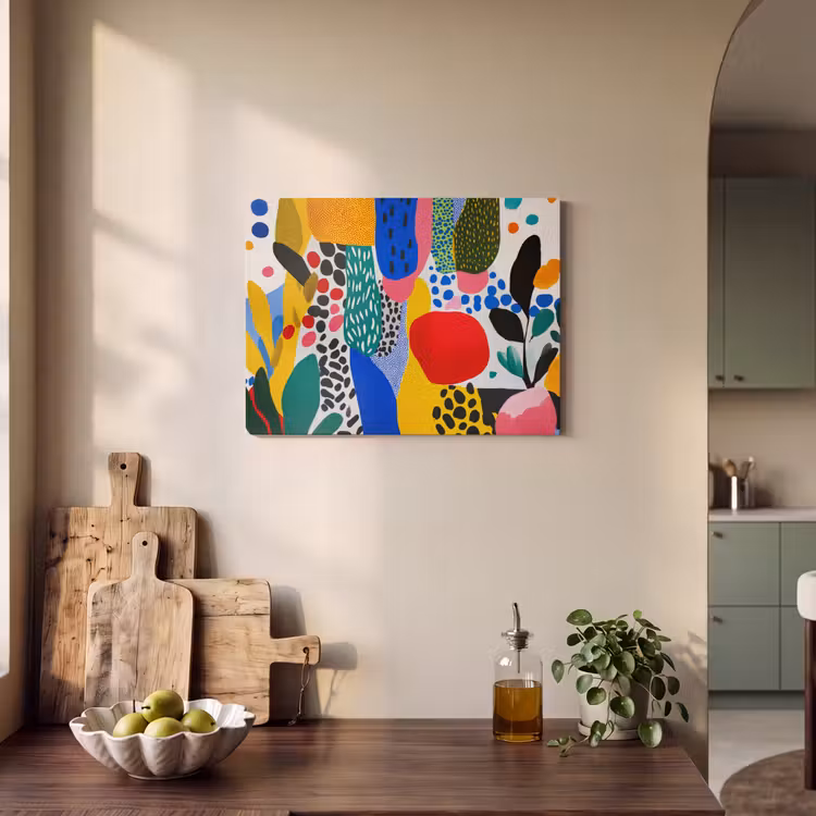Akoestisch schilderij - Stippen - Vormen - Modern - Kleuren — 3