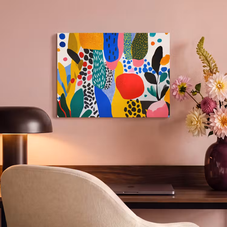 Akoestisch schilderij - Stippen - Vormen - Modern - Kleuren — 4