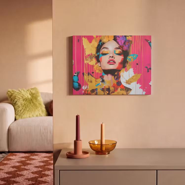 Akoestisch schilderij - Vrouw - Abstract - Kleurrijk — 2