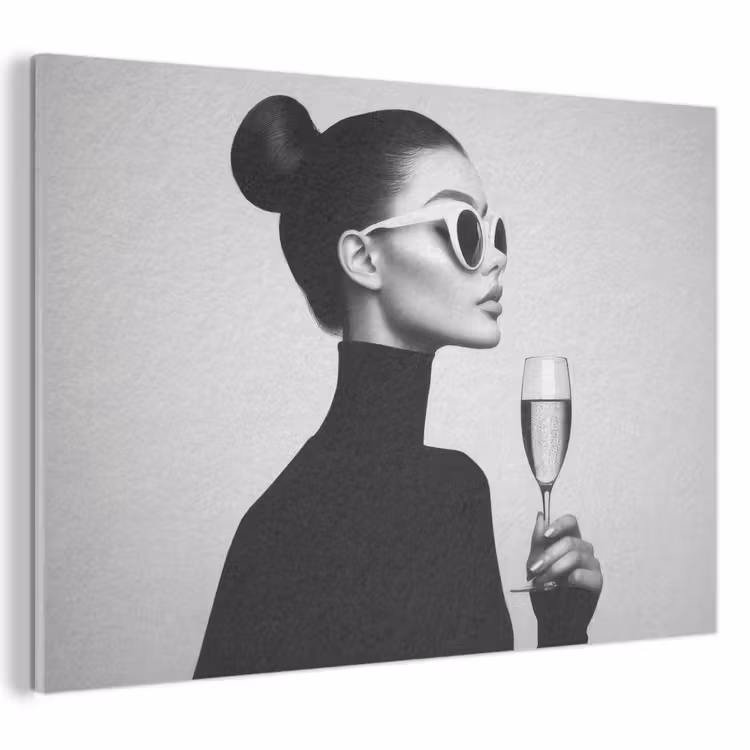 Akoestisch schilderij - Vrouw - Champagne - Modern — 1