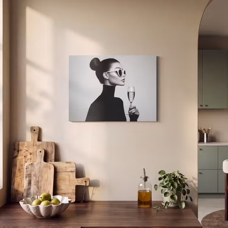 Akoestisch schilderij - Vrouw - Champagne - Modern — 3