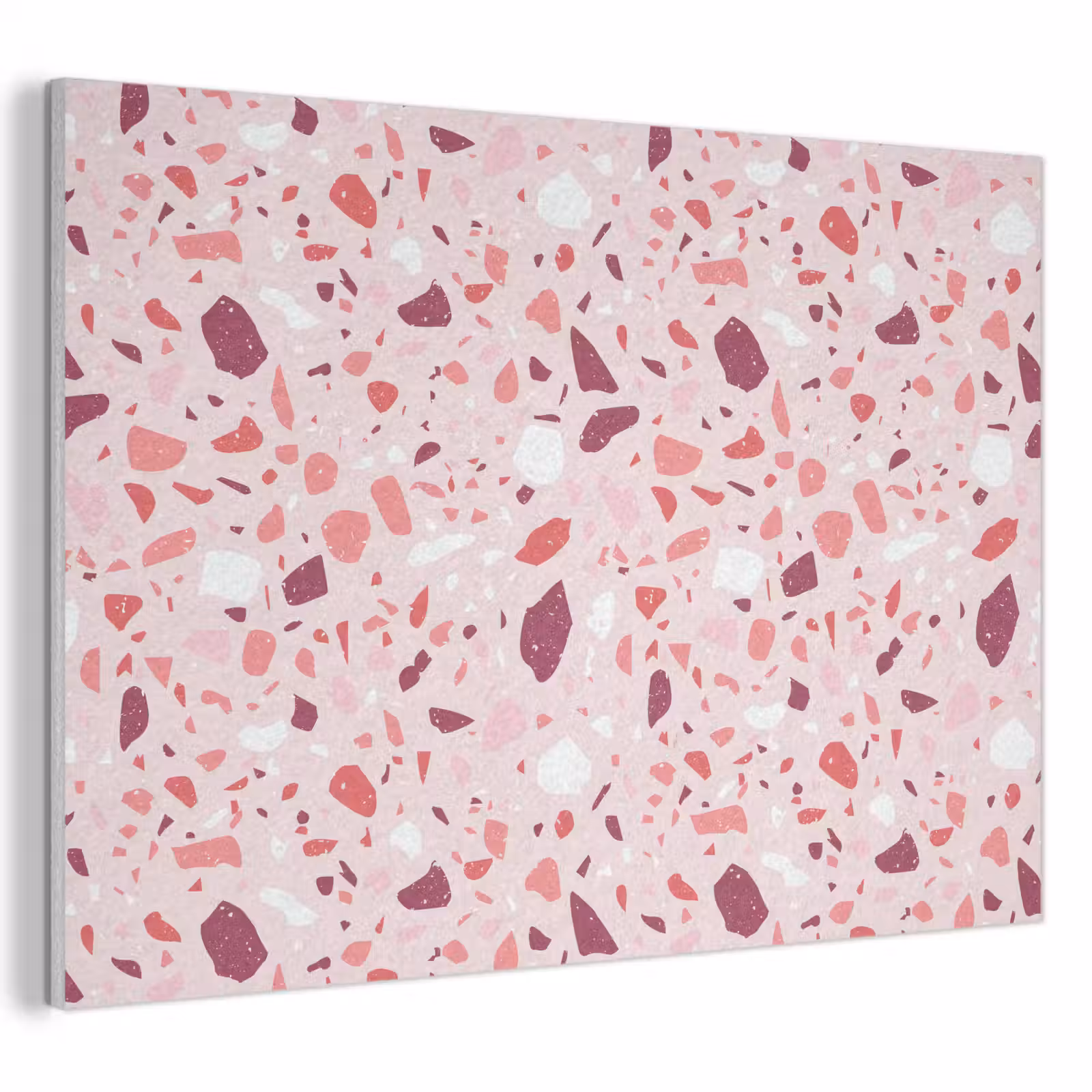 Akoestisch schilderij - Terrazzo - Patroon - Roze — 1