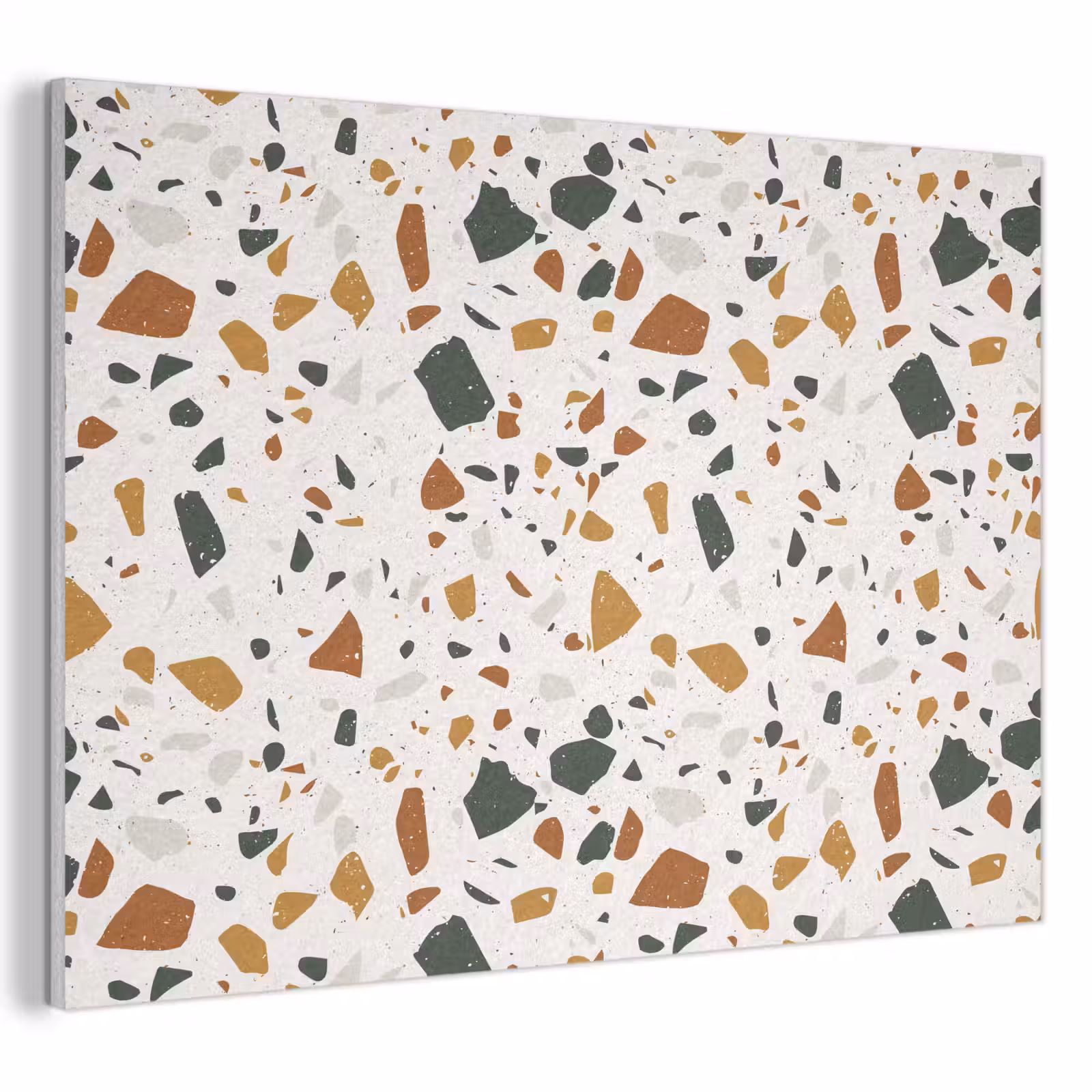 Akoestisch schilderij - Terrazzo - Patroon - Wit - Terra — 1